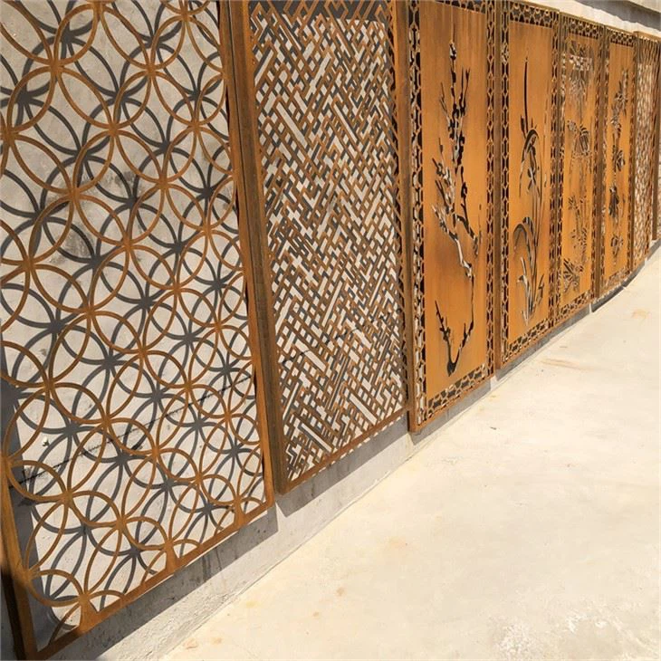 لوحة سياج الخصوصية الصلب من Corten