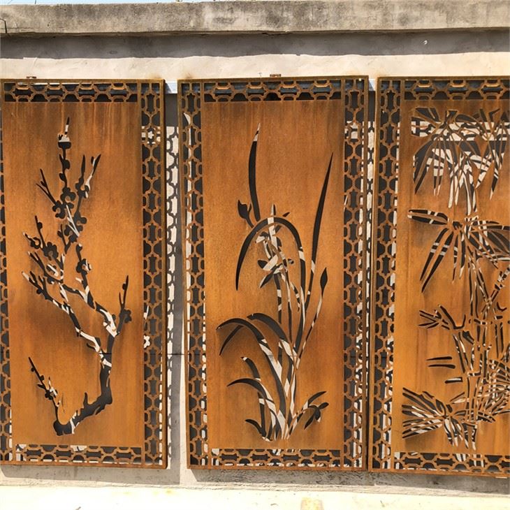 أسوار شاشة فولاذية مصممة حديثًا من Corten