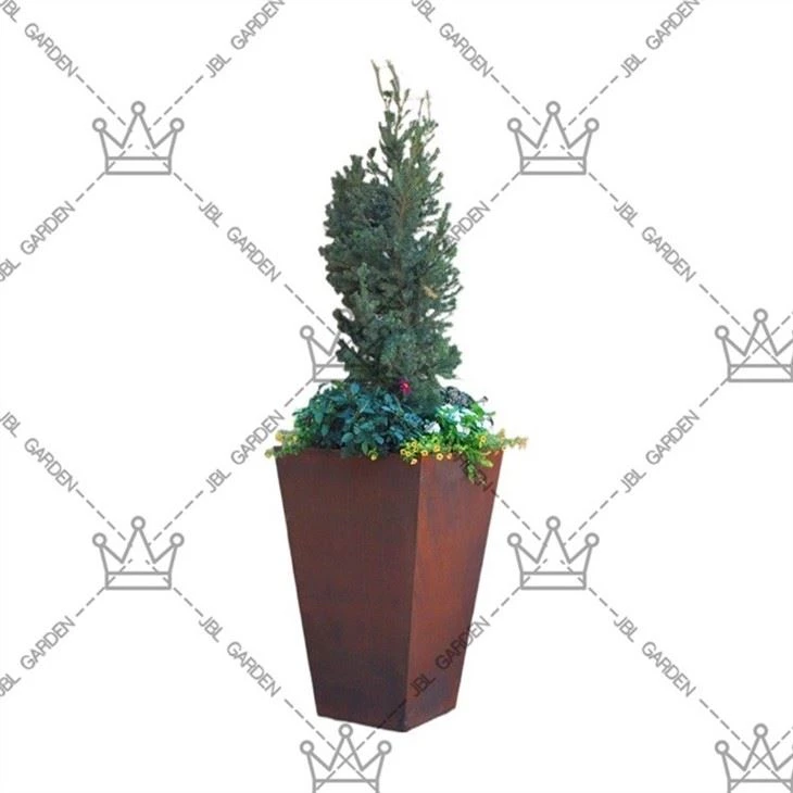 Rusted Steel Garden Beds