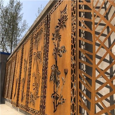 حديقة في الهواء الطلق لوحة معدنية كورتين الصلب