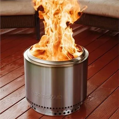 فرن نار مقاوم للصدأ بدون دخان مع شواية