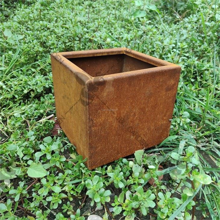 Square Corten Steel Planter