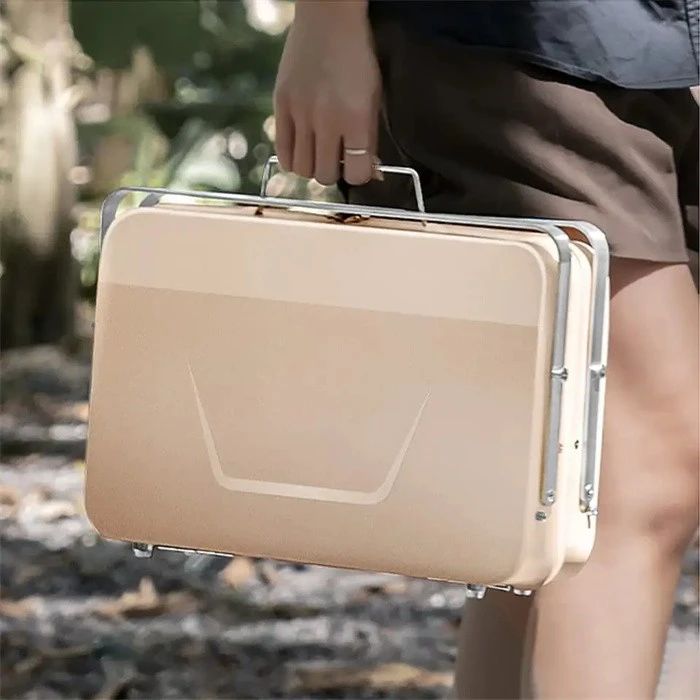 Camping Briefcase Suitcase Barbecue Grill