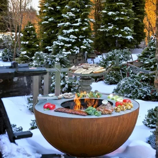 Corten Steel Camping Grill