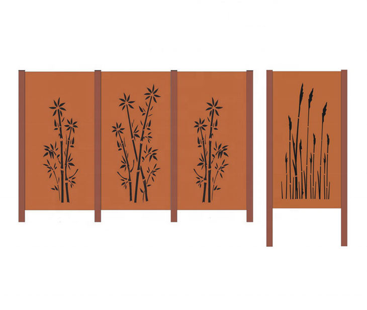 Decor Rusty Color Sreen Partition Panels