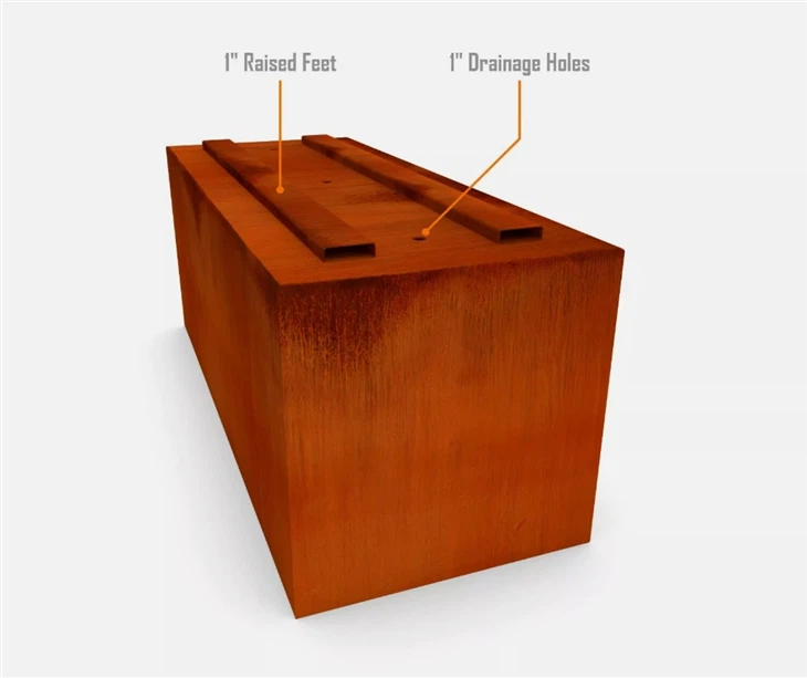 Large Planters Of Corten Steel
