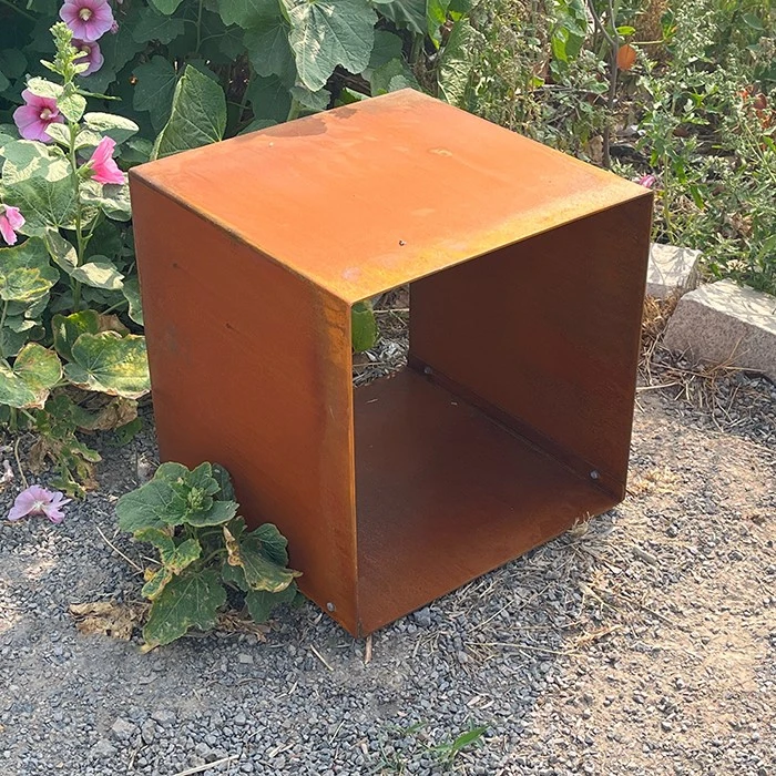 Weathering steel planters Weathering steel planters