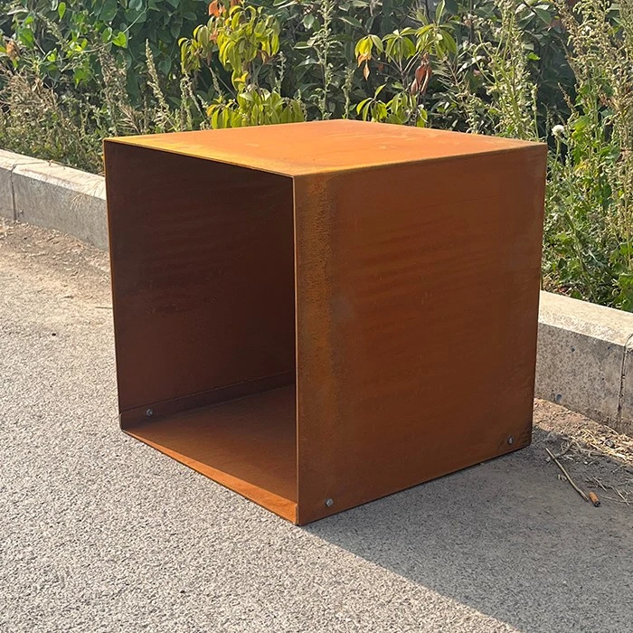Weathering steel planters Weathering steel planters