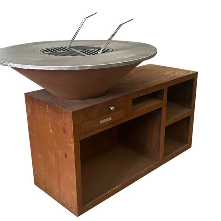 Outdoor Wood Burning Barbecue Grill