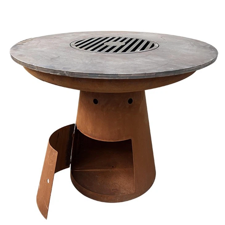 Outdoor Wood Burning Barbecue Grill