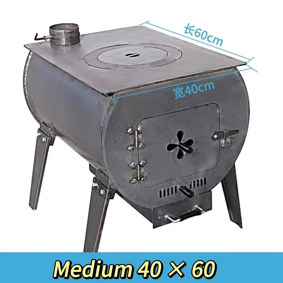 Wood Burning Stove For Heating And Cooking